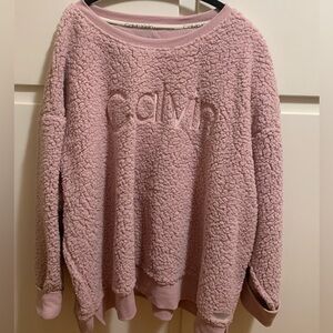 Calvin Klein Performance Pink Teddy Pullover Sweater size 3X